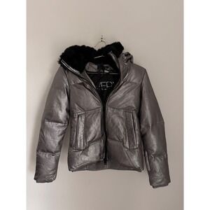 HEAD Sportswear Legacy Sheep Leather Ski Puffer Jacket Size 2  NWOT